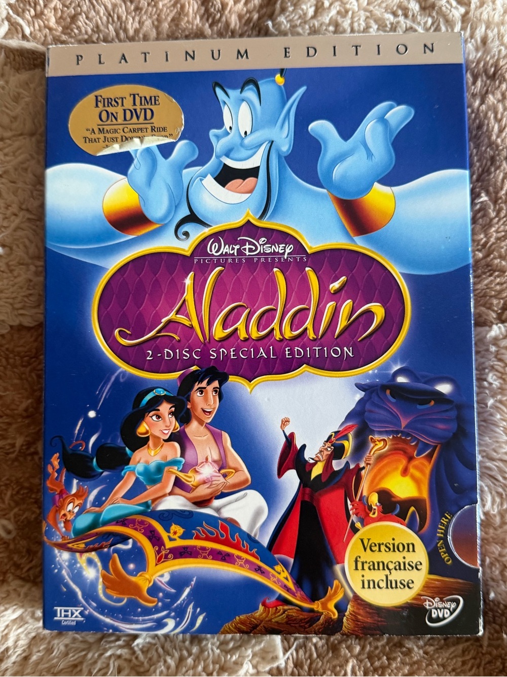 Disney Aladdin 2-Disk Platinum Edition Collectors in Sleeve